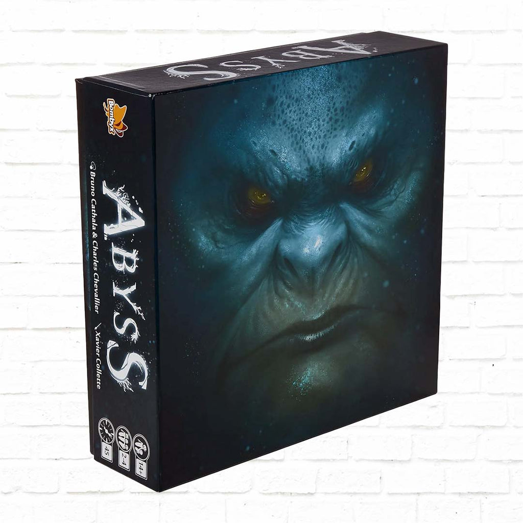 underwater creature, world of abyss board game, grean and black cover