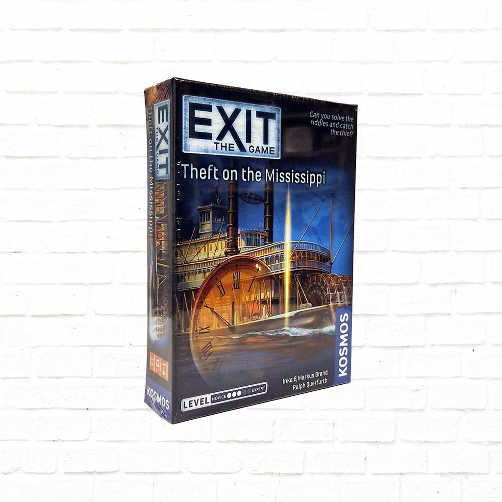 exit escape room card game, theft on Mississippi case, blue cover