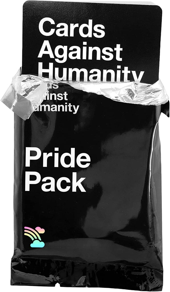 Cards Against Humanity Pride Expansion Pack card game tearing up the package