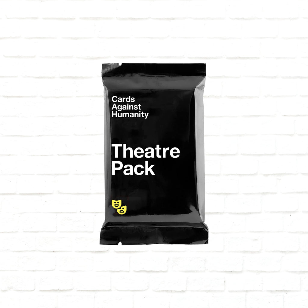 Cards Against Humanity Theatre Expansion Pack English Edition 3d cover of a card game for 4 to 20+ players ages 17 and up playing time 30 to 90 minutes