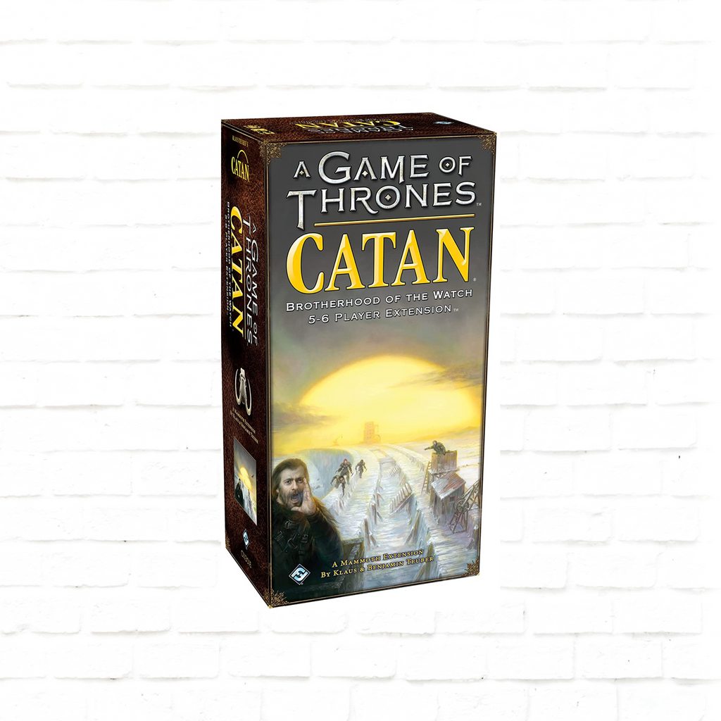Catan Studio Fantasy Flight Games A Game of Thrones Catan Brotherhood of the Watch 5 and 6 player extension strategy and family board game expansion cover