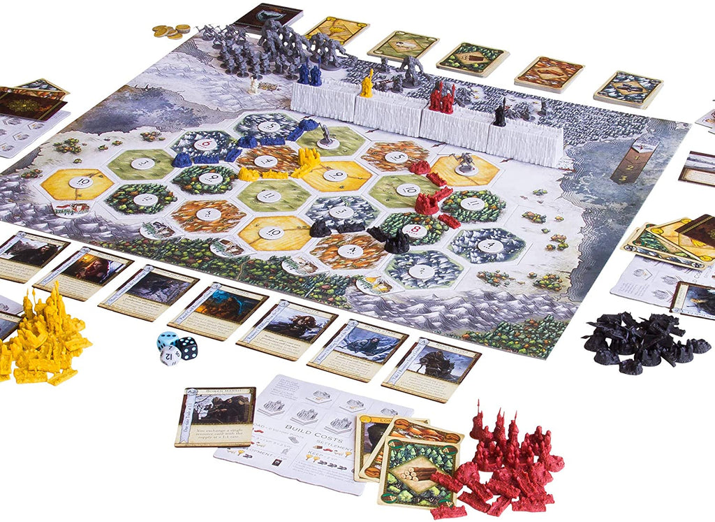 Catan Studio Game of Thrones Catan board game set up for gameplay
