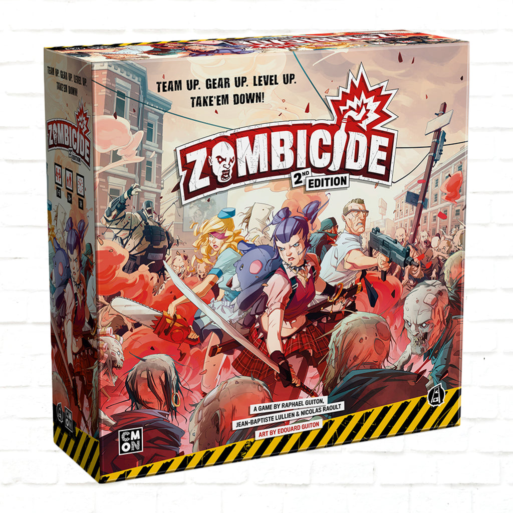 Cool Mini or Not Zombicide 2nd Edition English Edition 3d cover of board game for 1 to 6 players ages 14 and up playing time 60 minutes 