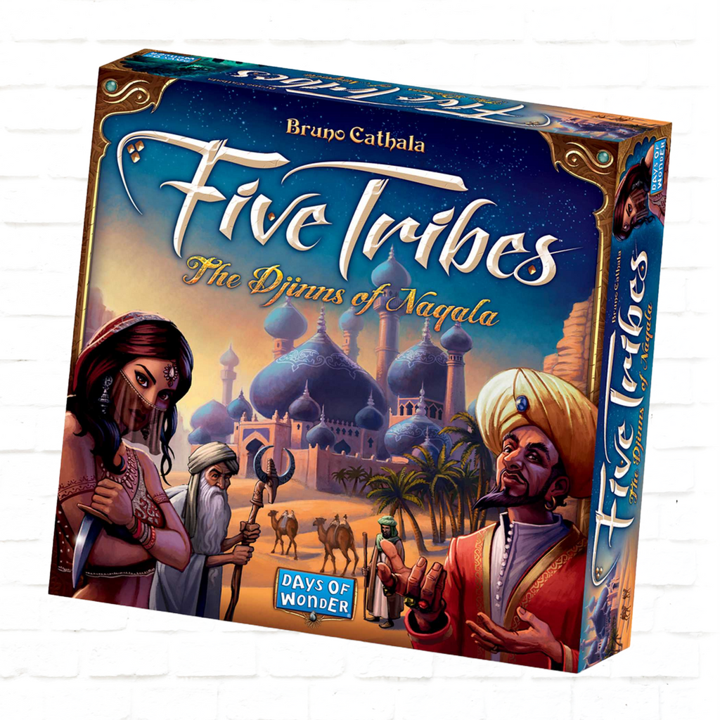 Days of Wonder Five Tribes English Edition board game cover of strategy game for 2 to 4 players ages 13 and up