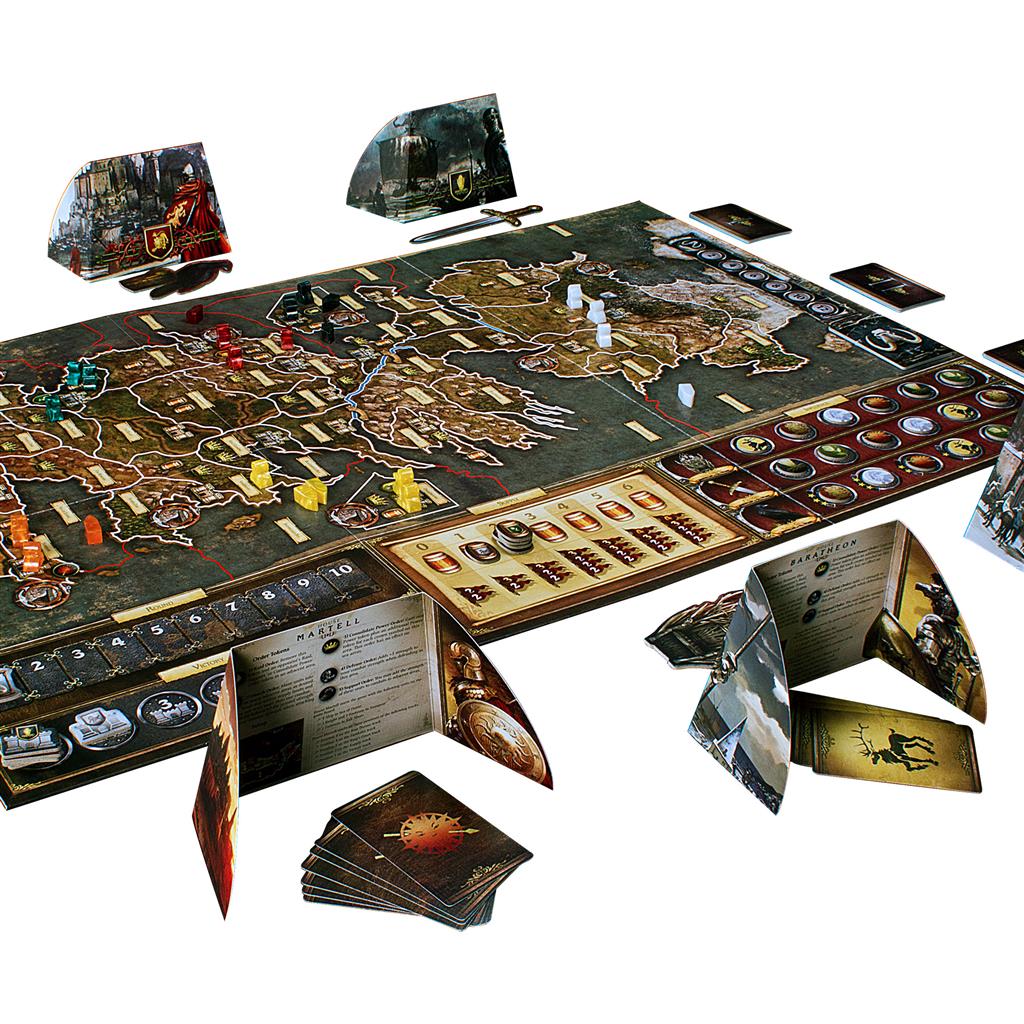 Fantasy Flight Games A Game of Thrones The Board Game second edition board game set up and ready for gameplay