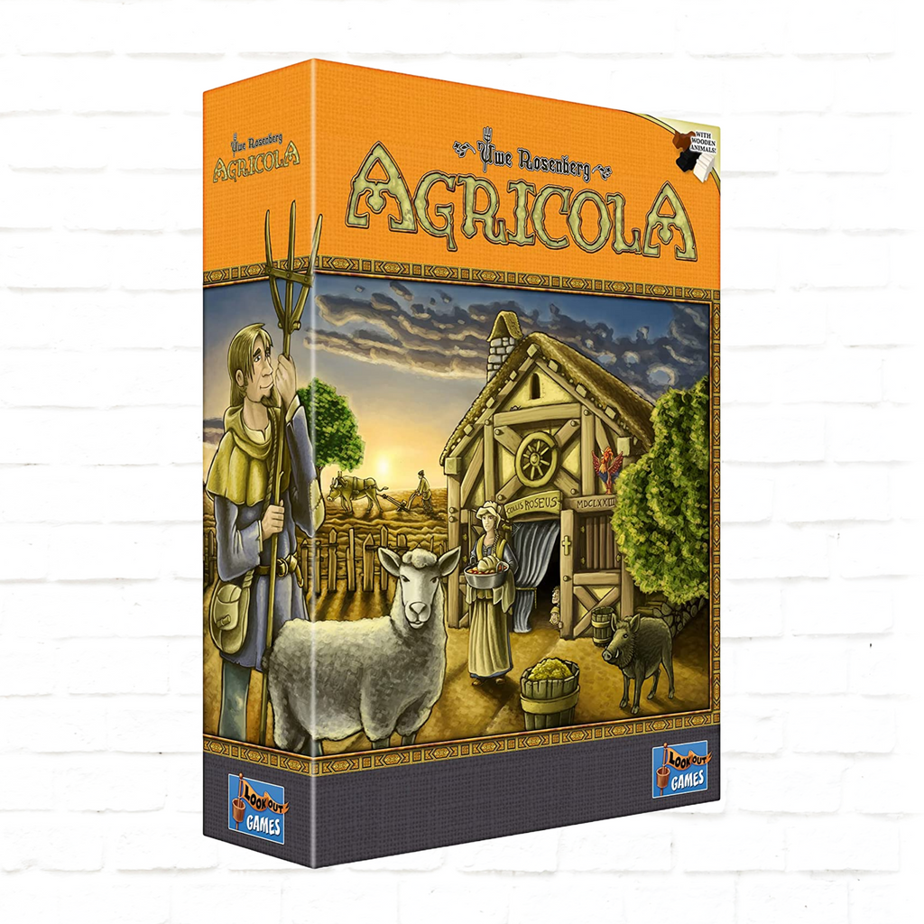 Lookout Games Agricola Revised Edition board game cover of classic strategy game