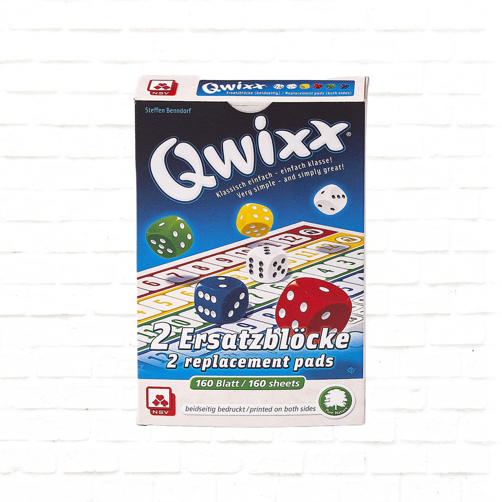 Nürnberger-Spielkarten-Verlag Qwixx natureline replacement score pads dice game 3d cover