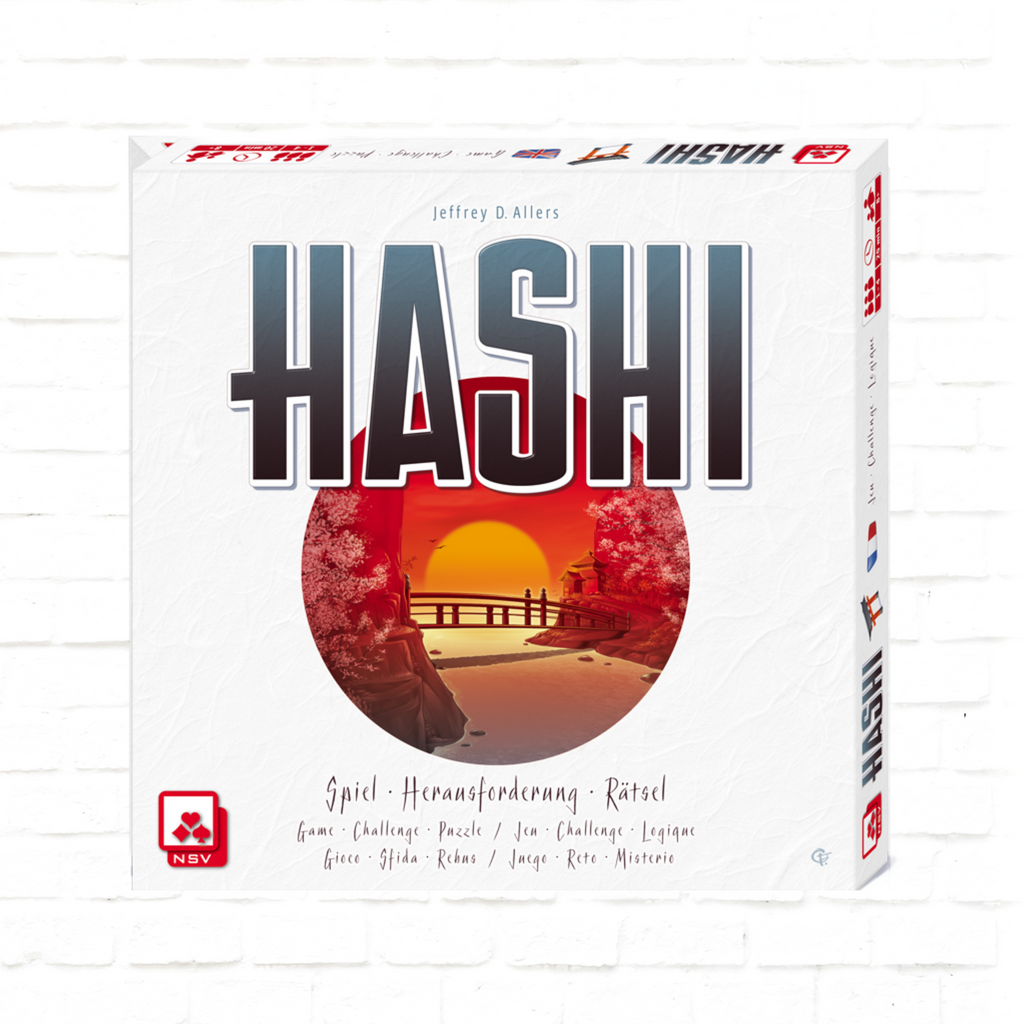 Nürnberger Spielkarten Verlag Hashi International Edition card game cover of family game for 1 to 4 players ages 8 and up
