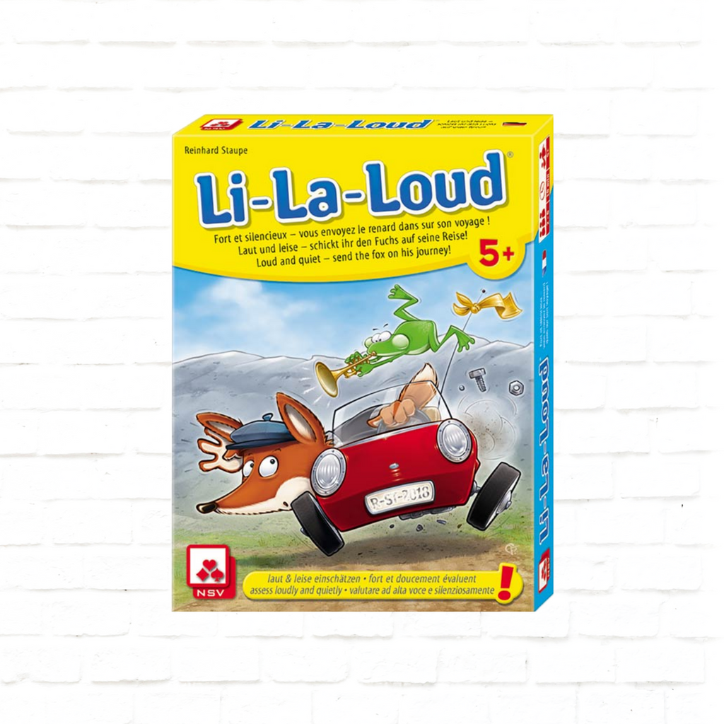 Nürnberger Spielkarten Verlag Li-La-Loud International Edition card game cover of children's game for 2 to 6 players ages 5 and up