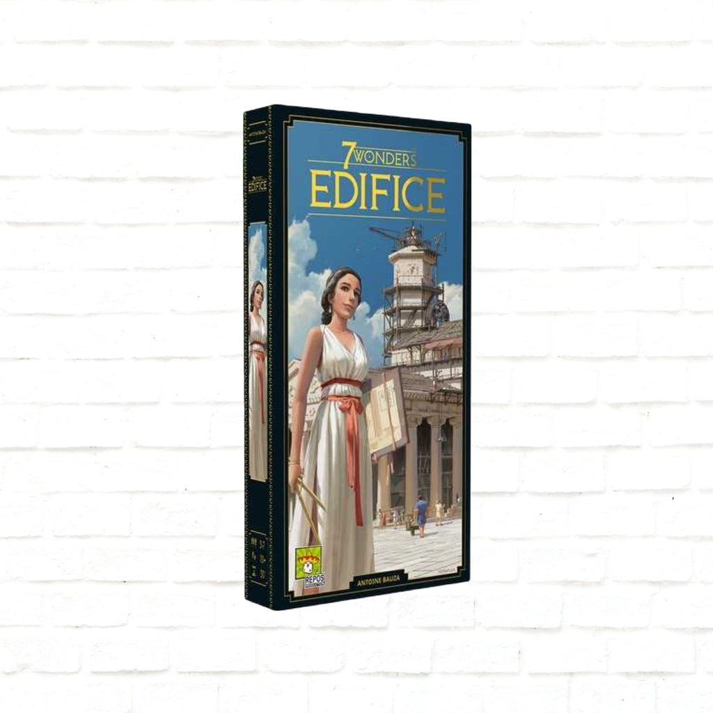 Repos Production 7 Wonders 2nd Edition Edifice Expansion board game 3d cover of English Edition 