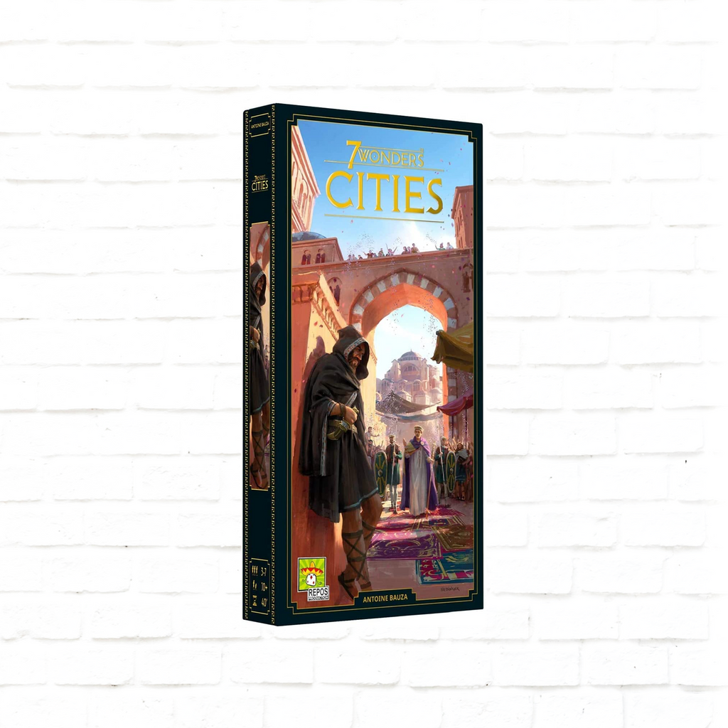 Repos Production 7 Wonders Cities Expansion Board  game English Edition cover