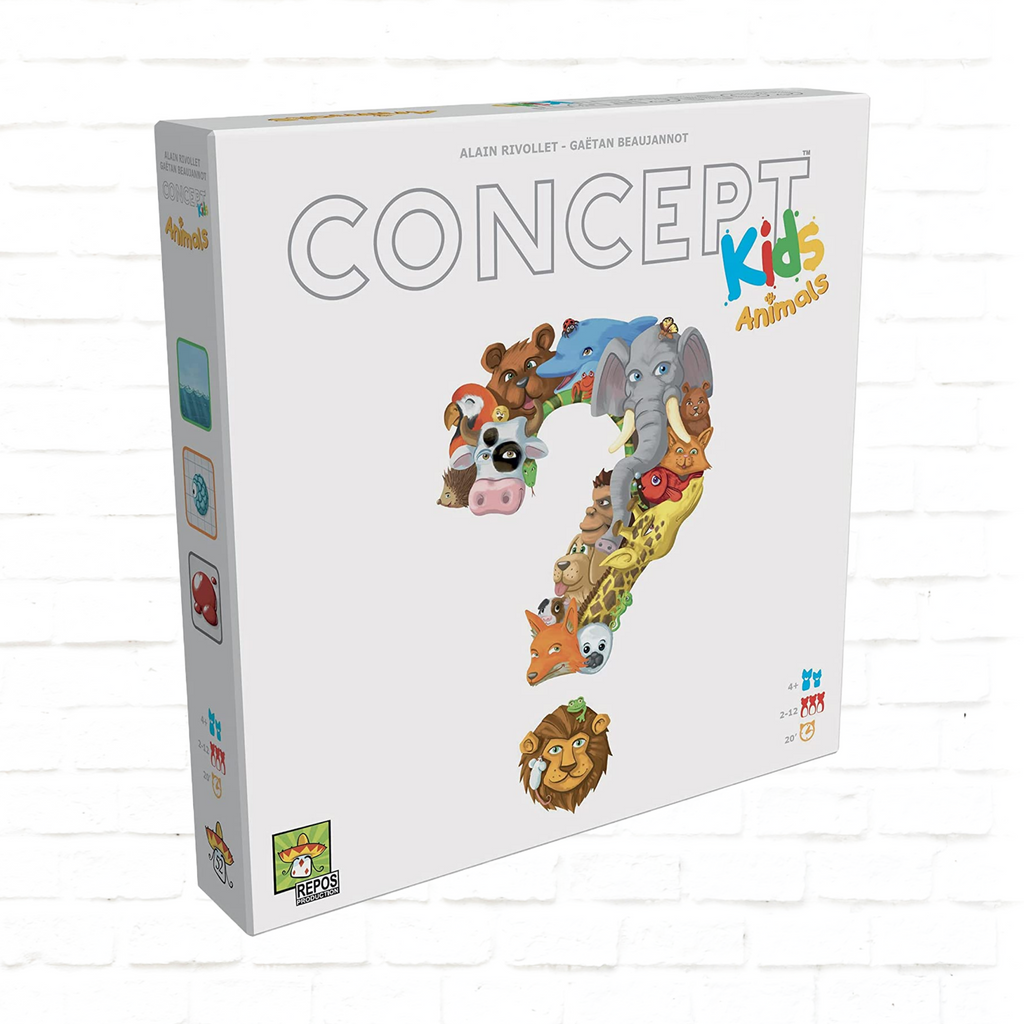 Repos Production Concept Kids Animals board game cover of party game for children