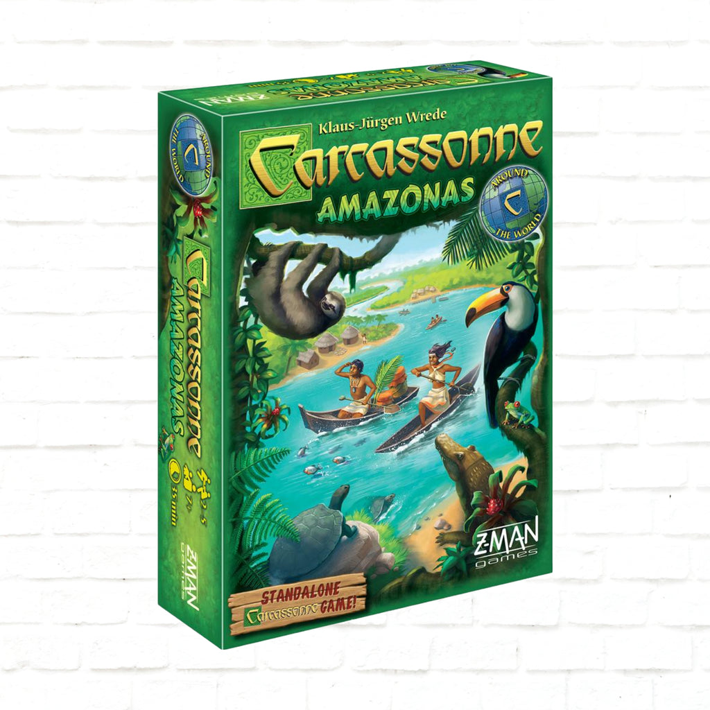 Z-Man Games Carcassonne Amazonas Edition English edition of board game for 2 to 5 players ages 7 and up playing time 35 minutes