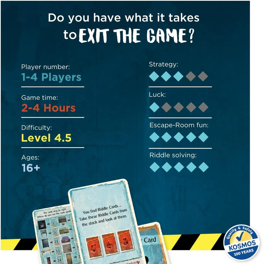 Exit - Die Katakomben Des Grauens: Gioco Da Tavolo Di Fuga, 1-4 Giocatori, Dai 16 Anni, Livello Avanzato, Durata 45-90 Minuti