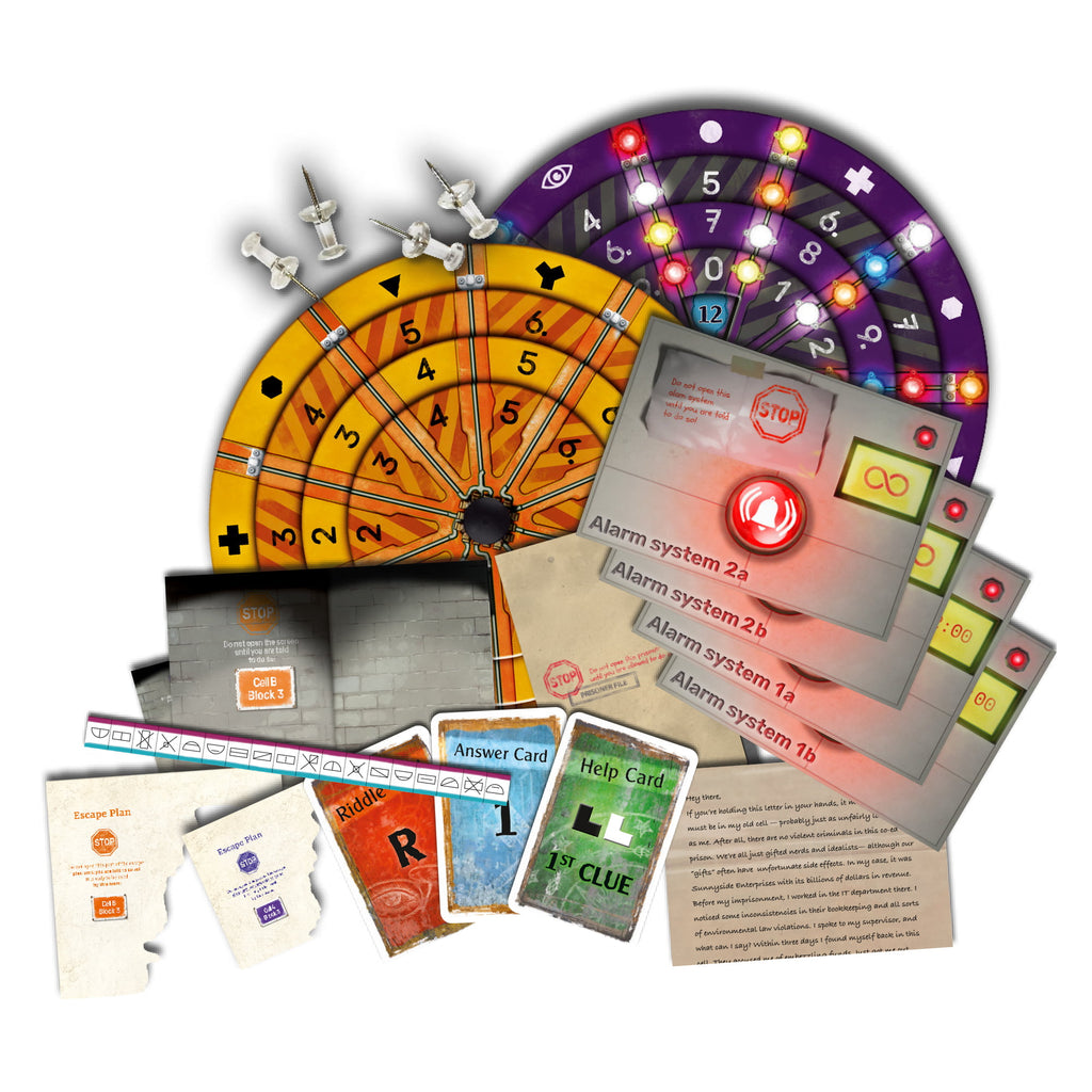 Thames Kosmos Exit The Game - Prison Break board game components