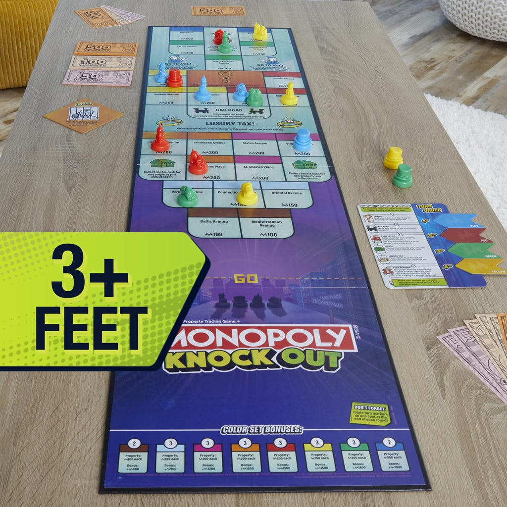 Hasbro Monopoly Knockout 3d cover board game setup