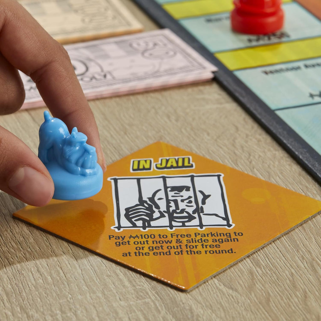 Hasbro Monopoly Knockout 3d cover board game english edition jail card