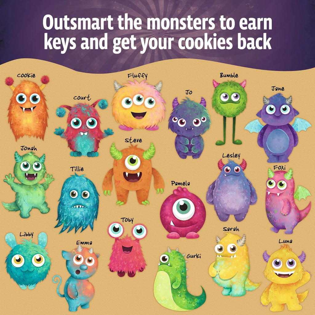 Thames Kosmos EXIT The Game Riddles in Monsterville cute monsters including cookie and fluffy