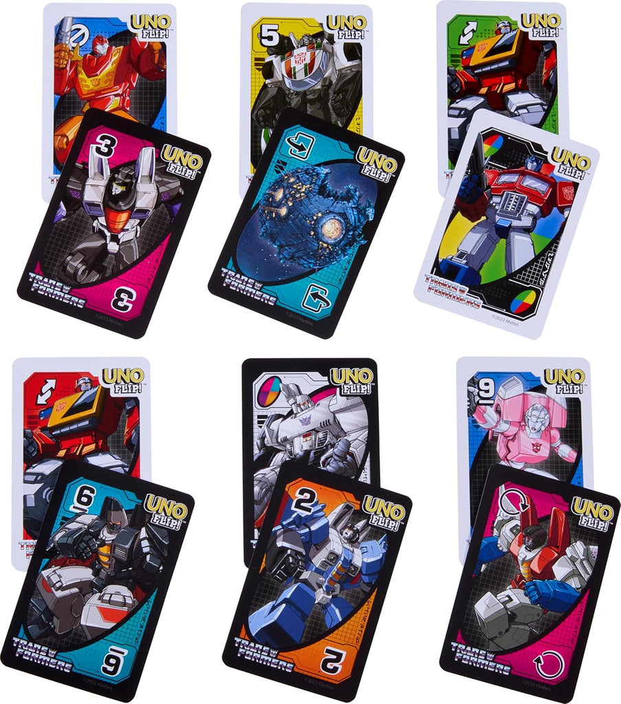 Mattel UNO Flip Transformers deck of cards