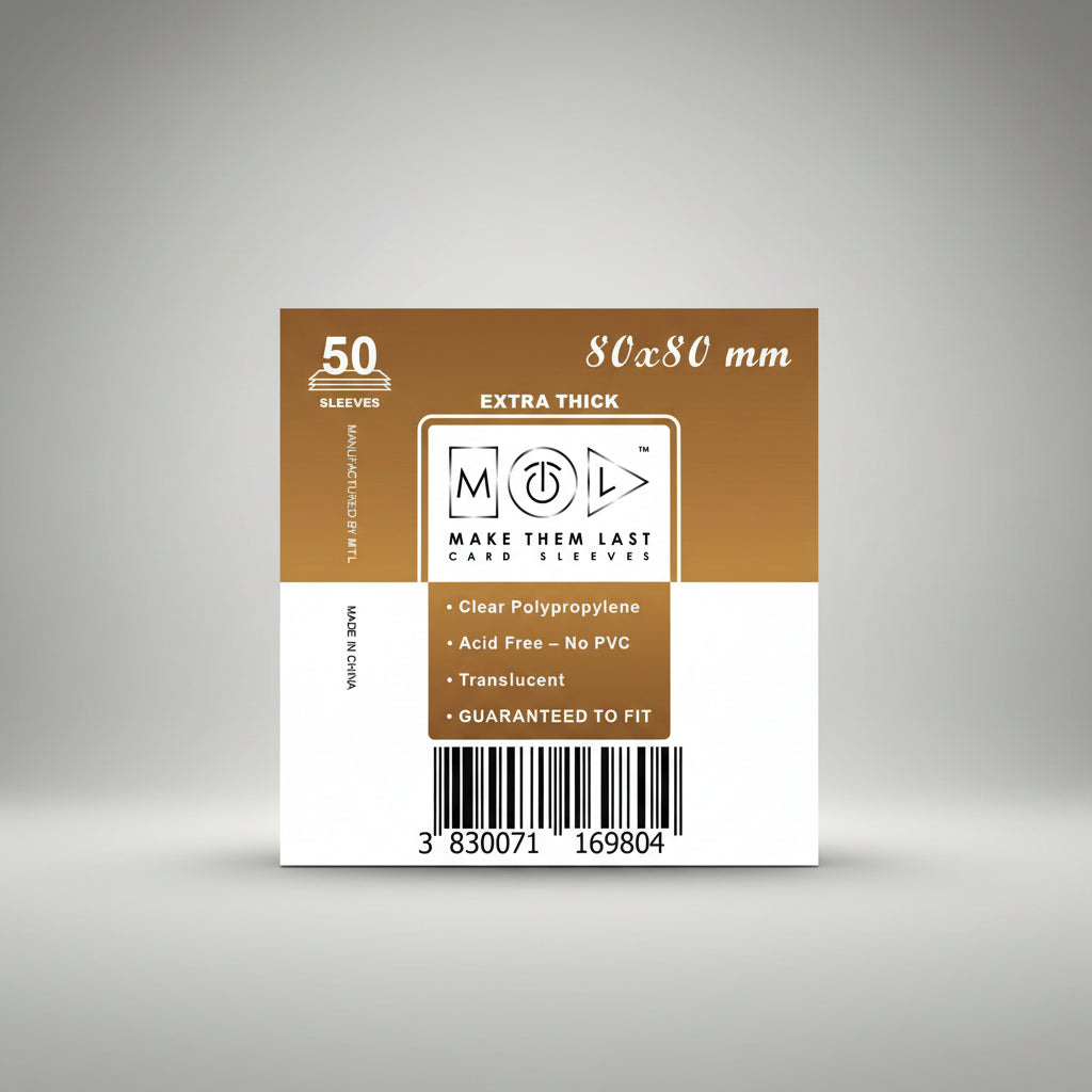 80x80 card sleeves Paladin Protection Card Owain - 80x80mm (55) New quality 90 micrometer thickness for optimal protection Swan Card Sleeves (80x80mm) -