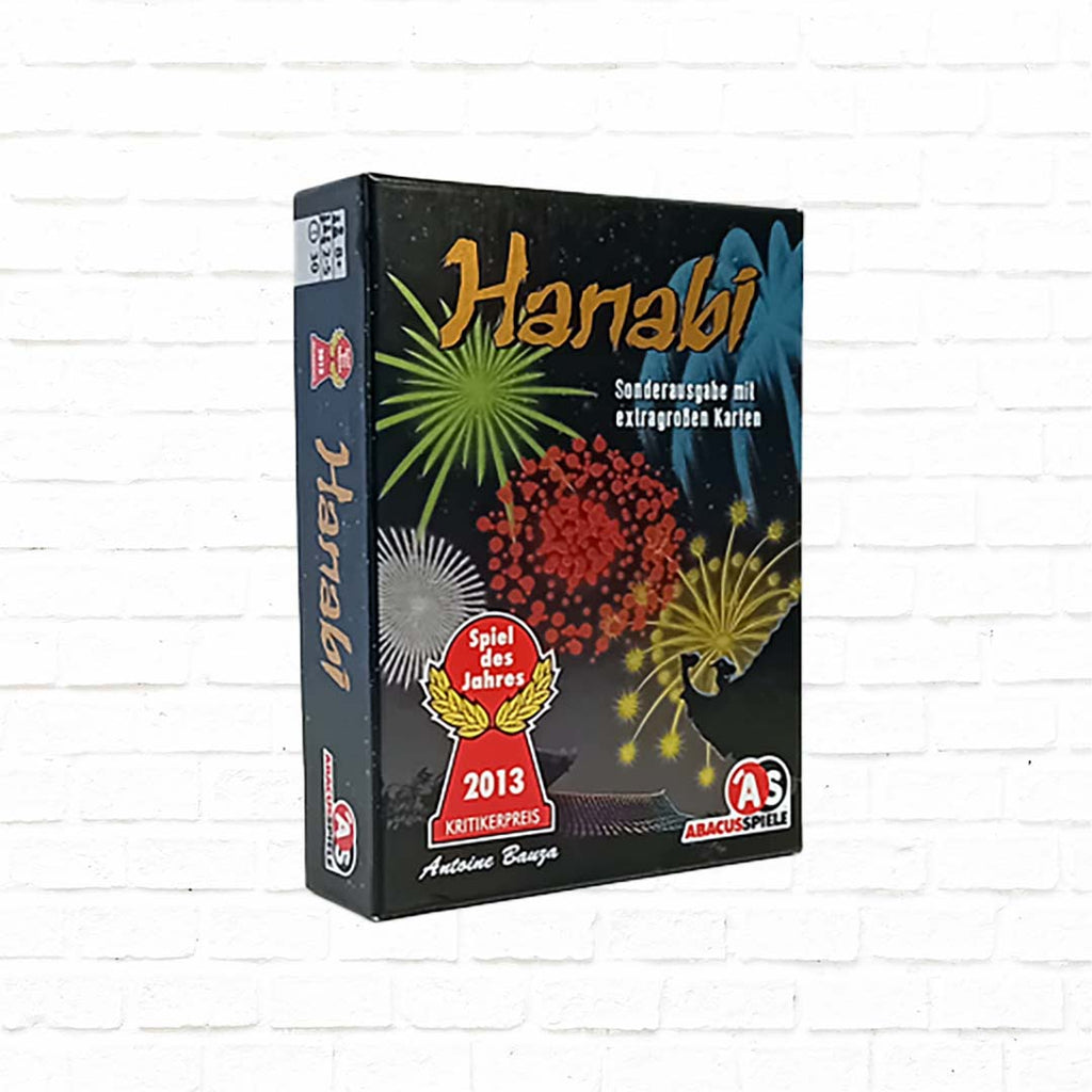 special shiny edition of hanabi, dark night sky and colorful fireworks, the best card game ever, the only card game that ever won Spiel des Jahres award