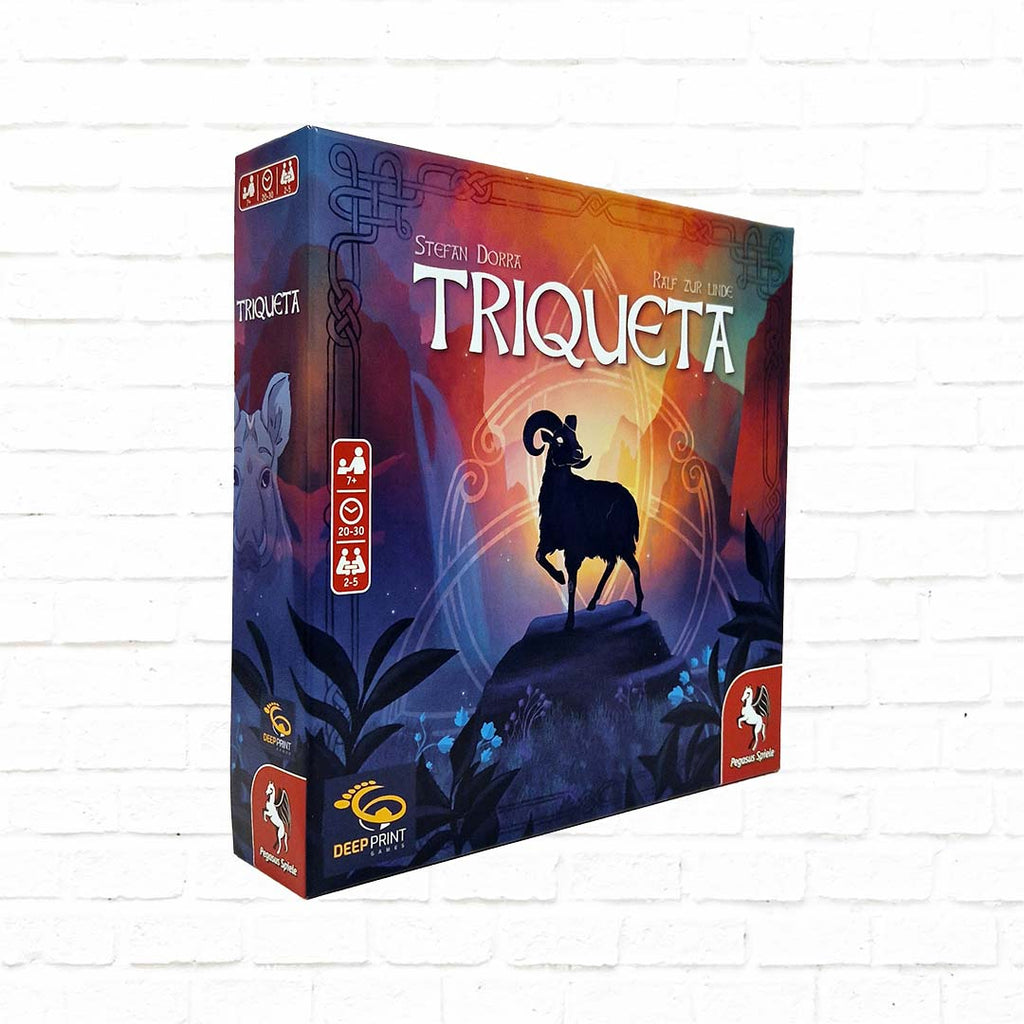 trqueta abstract tile laying family strategy game from deep print games, blue, violet, red and orange