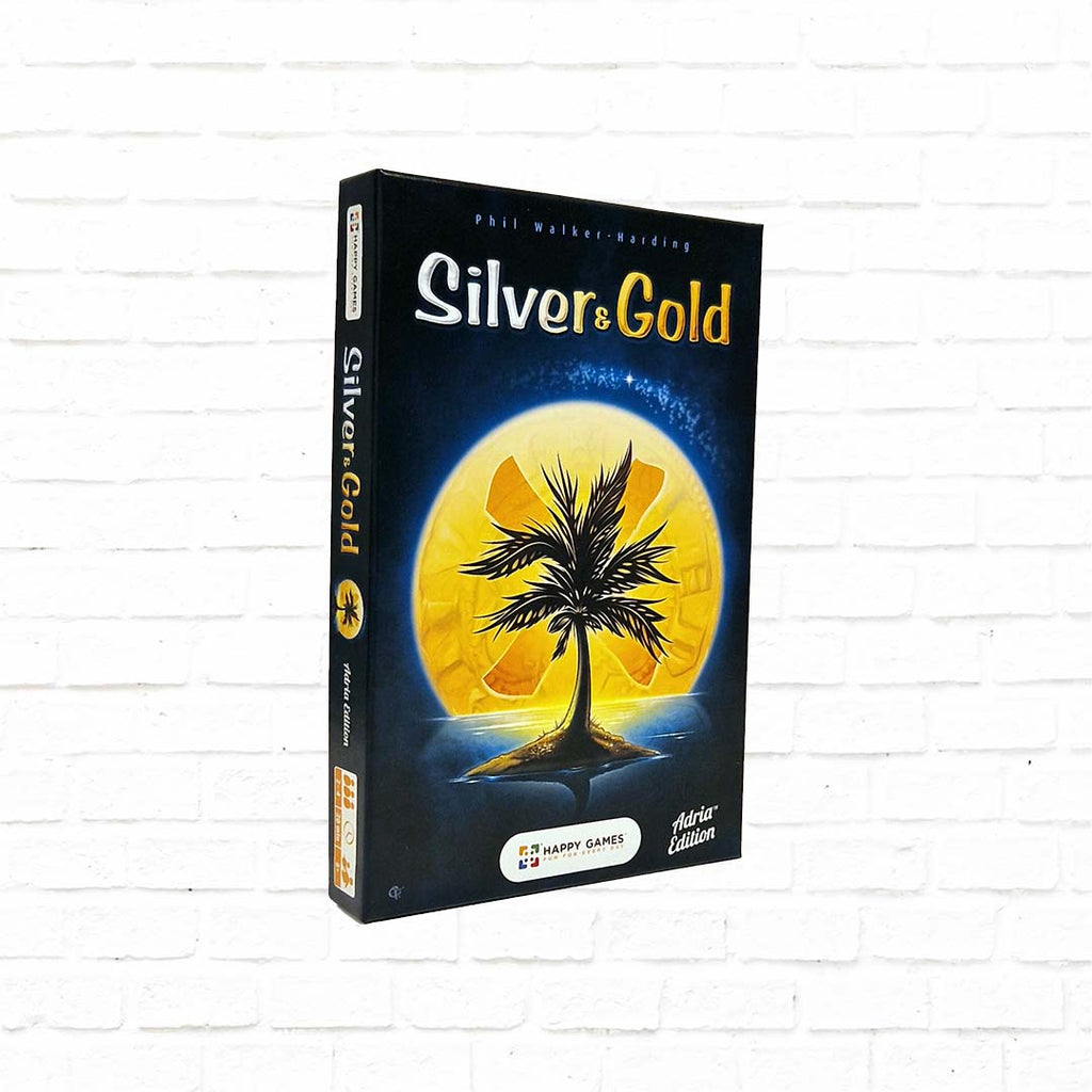 silver & gold treasure hunting flip and write game, adria edition with English rules
