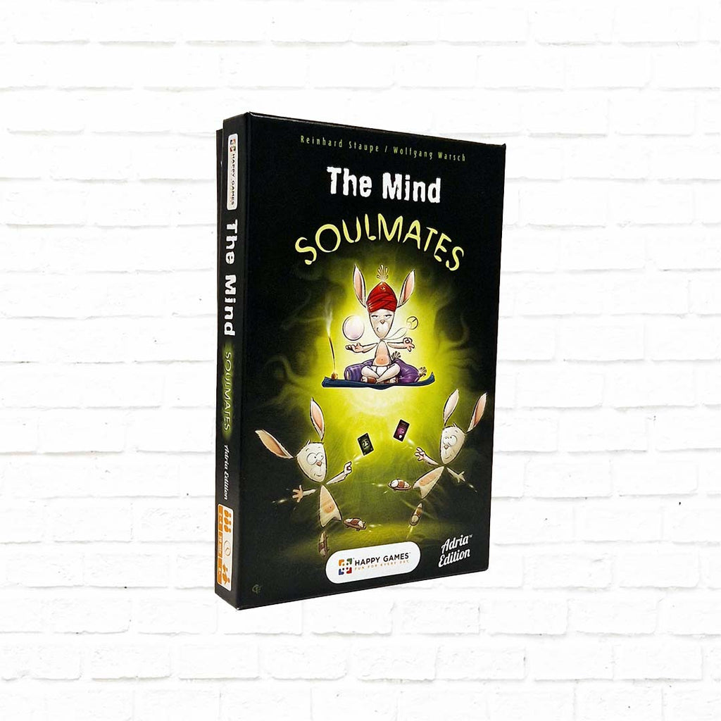 Happy Games The Mind Soulmates English Adria Edition 3d Cover of party card game for ages 8 and up, 20 minutes, 2 to 4 players