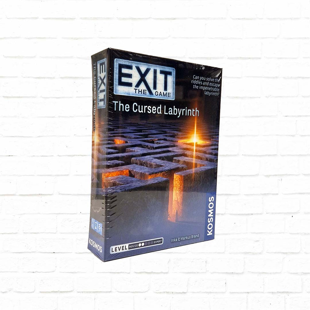 exit escape room card game, cursed labyrinth case, violet cover