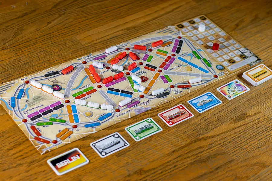 ticket to ride berlin, 2 player gameplay, city map