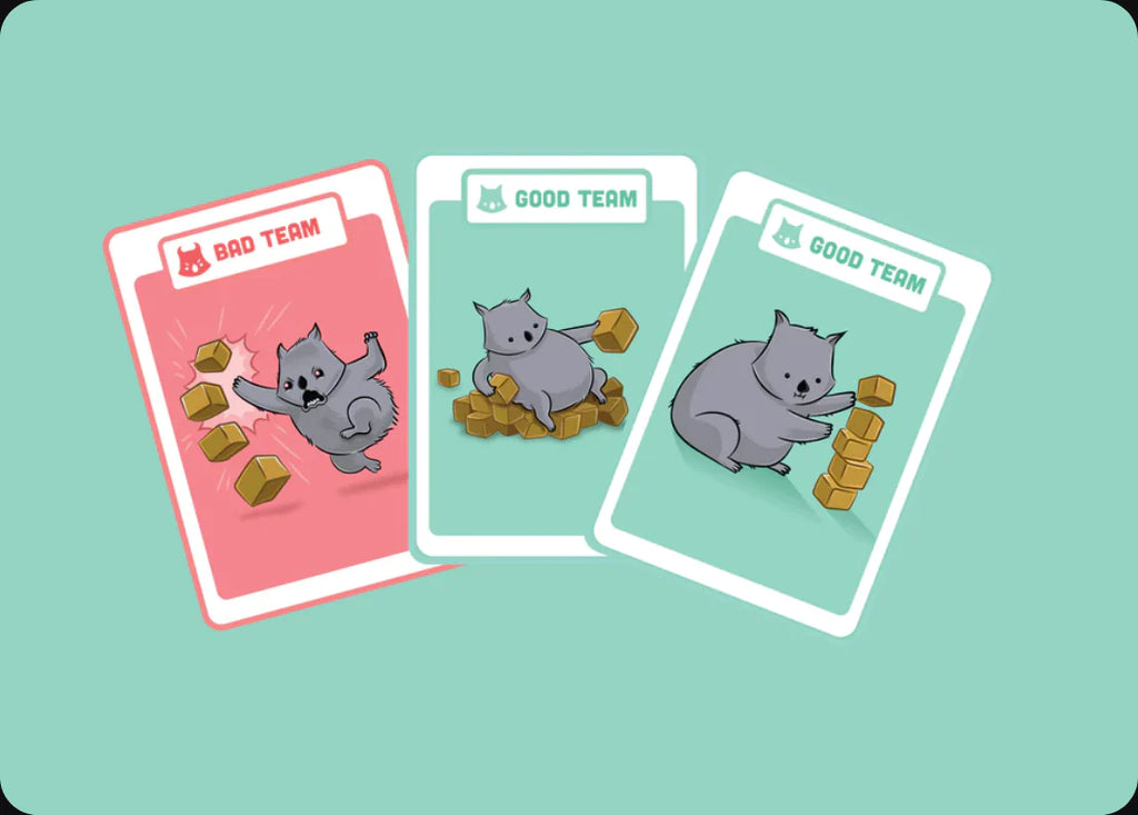 Exploding Kittens Hand to Hand Wombat board game cards presentation