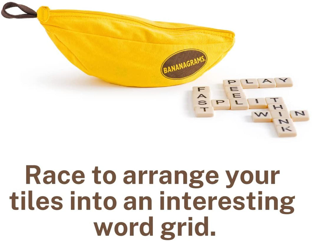 Bananagrams Bananagrams board game race to arrange your tiles into interesting word grid