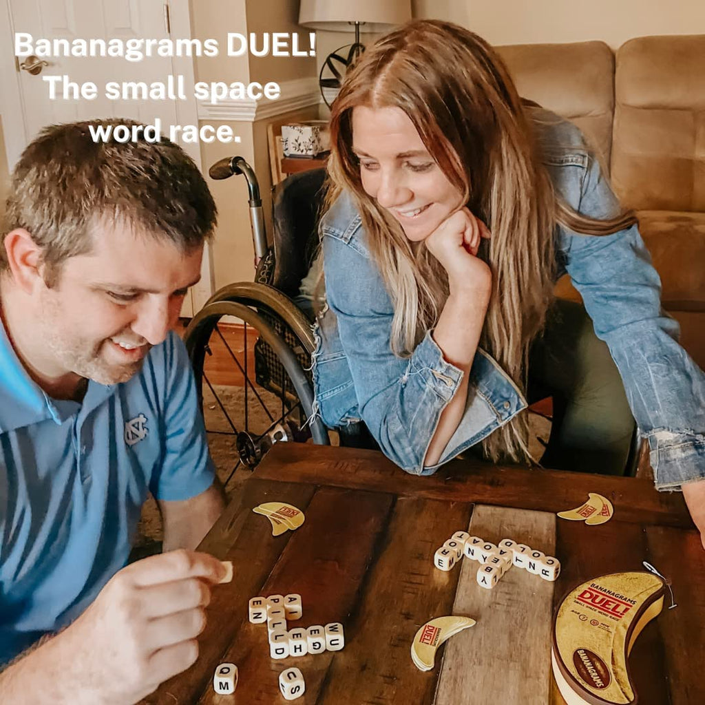Bananagrams Duel! the small space word race game for two players