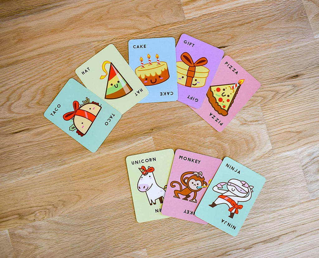 Blue Orange Games Taco Hat Cake Gift Pizza card game special cards unicorn monkey and ninja