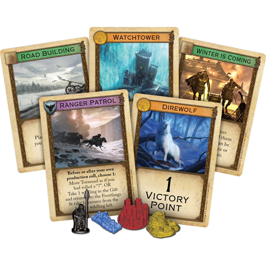 Catan Studio Game of Thrones Catan board game cards and their abilities described