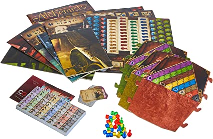 Czech Games Edition Alchemists English Edition strategy board game contents with markers player boards 