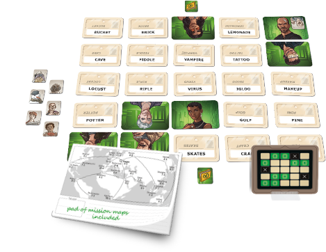 Czech Games Edition Codenames Duet card game ready and set for gameplay