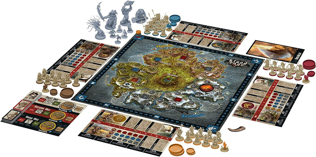 Cool Mini or Not Blood Rage board game setup for 4 players