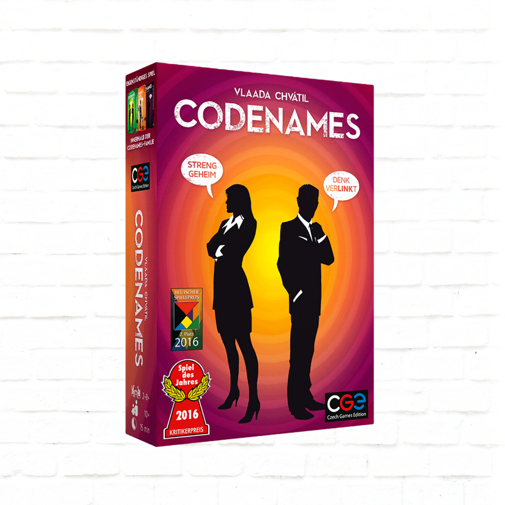 Czech Games Edition Codenames Deutsche Ausgabe Brettspiel-Cover des Party-Kartenspiels für 4 bis 8 Spieler ab 10 Jahren