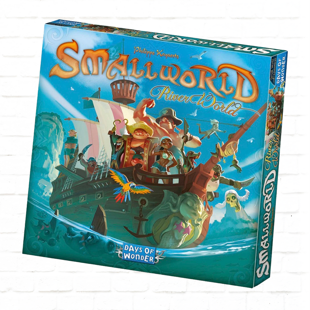 Days of Wonder Small World River World Expansion International Edition board game cover of family fantasy game for 2 to 5 players ages 8 and up