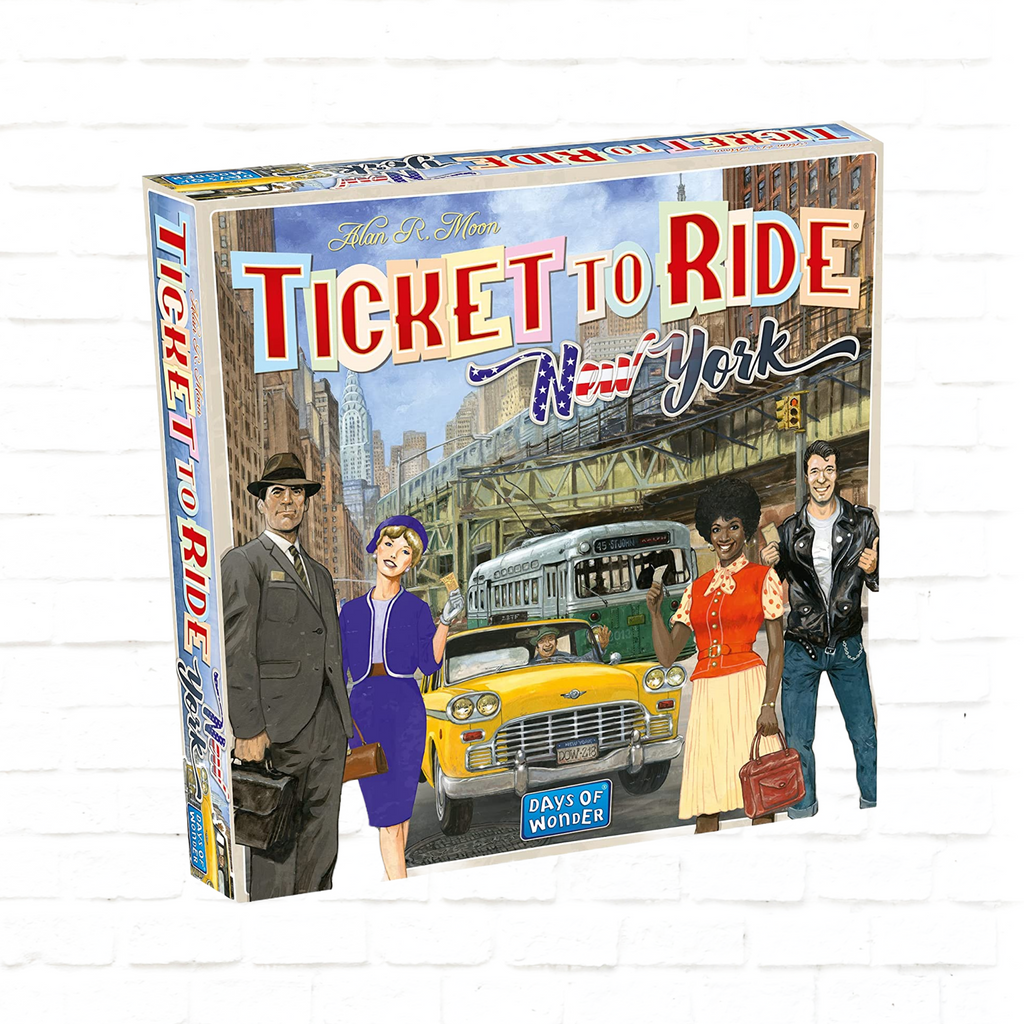 Days of Wonder Ticket to Ride New York English Edition board game cover of family game for 2 to 4 players ages 8 and up