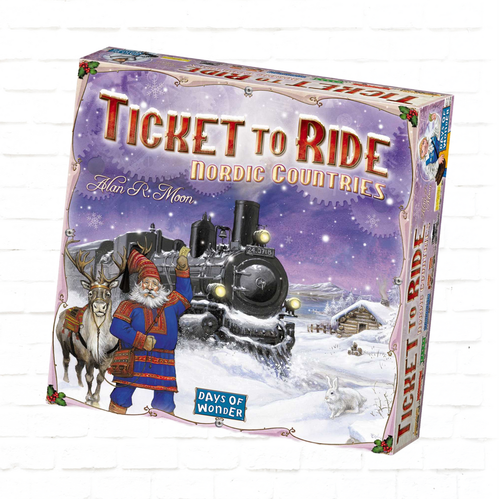 Days of Wonder Ticket to Ride Nordic Countries English Edition board game cover of family game for 2 to 3 players ages 8 and up