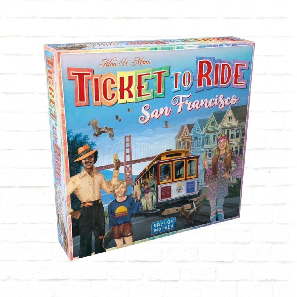 Days of Wonder Ticket to Ride San Francisco English Edition board game cover of family game for 2 to 4 players ages 8 and up
