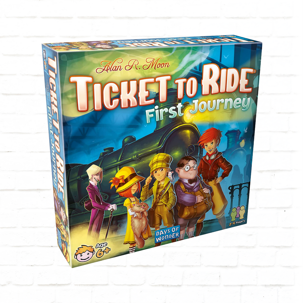 Days of Wonder Ticket to Ride USA First Journey English Edition board game cover of family game for 2 to 4 players ages 6 and up