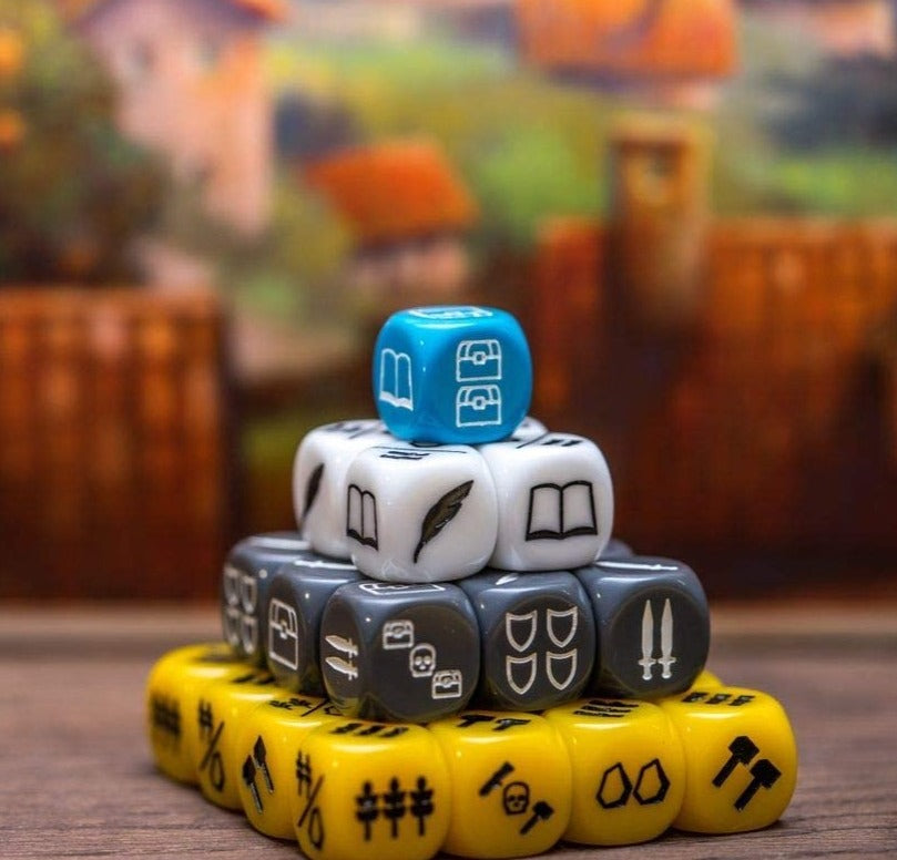 Eggertspiele Era Medieval Age Rivers and roads expansion board game dice