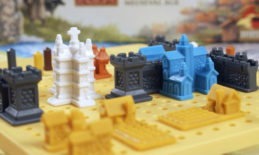 Eggertspiele Era Medieval Age board game miniature buildings