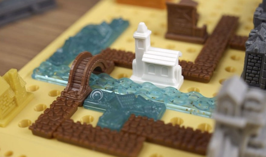 Eggertspiele Era Medieval Age Rivers and roads expansion board game rivers and roads miniatures