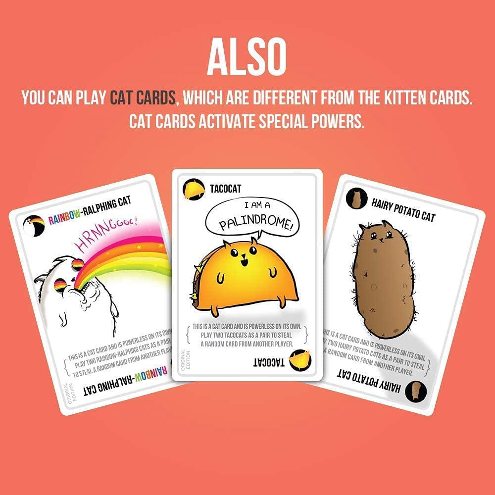 Exploding Kittens Barking Kittens card game expansion description of addition rule