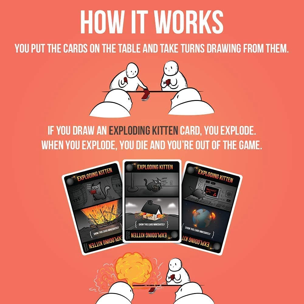 Exploding Kittens Barking Kittens card game expansion description of how the game works