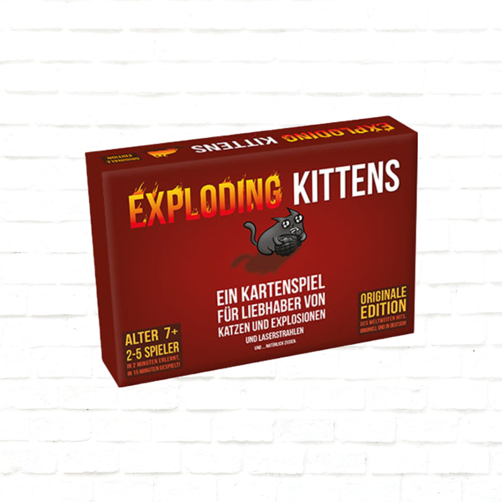 Exploding Kittens Originale Edition ein Kartenspiel 3d cover Deutsche Ausgabe